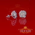 thumbnail image 5 of King of Bling's 0.33ct Diamond Stud Earrings For Women White 925 Sterling Silver Stud For Men, 5 of 12