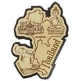 thumbnail image 1 of Printtoo Souvenir Wooden Thailand Map Gift Collectibles Engraved Fridge Magnet, 1 of 1