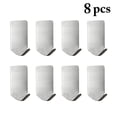 thumbnail image 2 of Adhesive Hooks Stainless Steel 8PCS Solid Color Wall Hangers Hook Bathroom Hook, 2 of 9