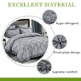 thumbnail image 7 of HIG Gray 5 Piece Bed in a Bag – Ruffled Comforter Set with French Country, King for Adults, 7 of 7