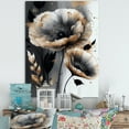 thumbnail image 2 of Designart Grey Gold Flower Bouquet VI Canvas Wall Art, 2 of 5