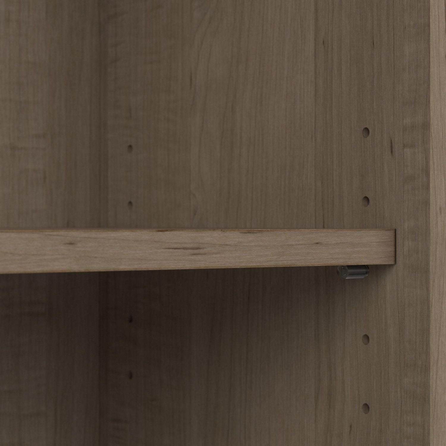 Bush Furniture Cabot Tall 5 Shelf Bookcase in Ash Gray