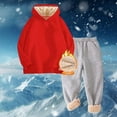 thumbnail image 2 of MEZZALL Kids Girls Hoodie And Jogger Winter Long Sleeve Warm Tracksuit Soft Plush Pullover With Pants Cozy Outfit Sets Cold Weather Play Birthday Clothes Sets, 2 of 4