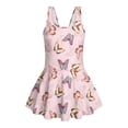 thumbnail image 4 of Uourmeti Girls' Watercolor Butterfly Print Skirted One-Piece Swimsuit - Soft Stretchy Quick Dry Swim Dress for Beach & Pool Vacations, 4 of 8