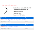 thumbnail image 2 of Heater Hose - Compatible with 1999 - 2004 Nissan Frontier 3.3L V6 2000 2001 2002 2003, 2 of 2