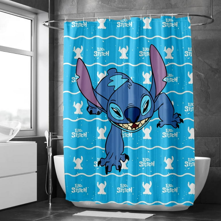 Stitch Curtains for Window Fashion Anime Pattern Bedroom Living Room Blackout Curtains Fabric Drapes Boys Girls Room Decor, Size: Large, Other