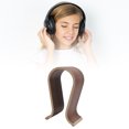 thumbnail image 1 of Headphone Holder, U Shape Sturdy Headset Stand Walnut Wood  for Desks Type 1, 1 of 8