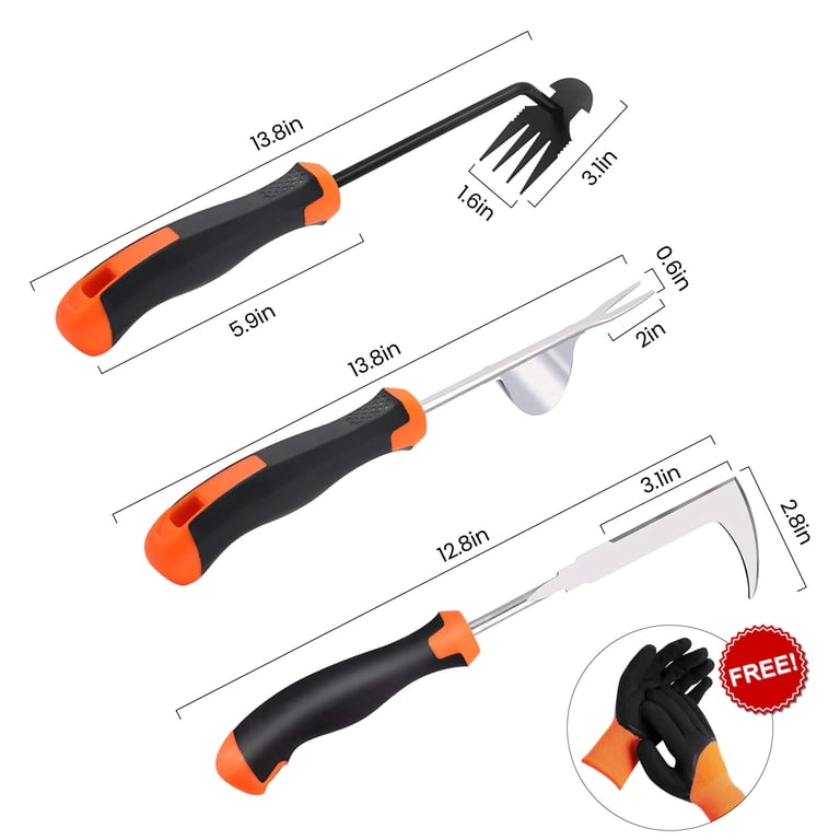 Fixdono Weed Puller Tool Set, 3 Pack with Gloves photo 6