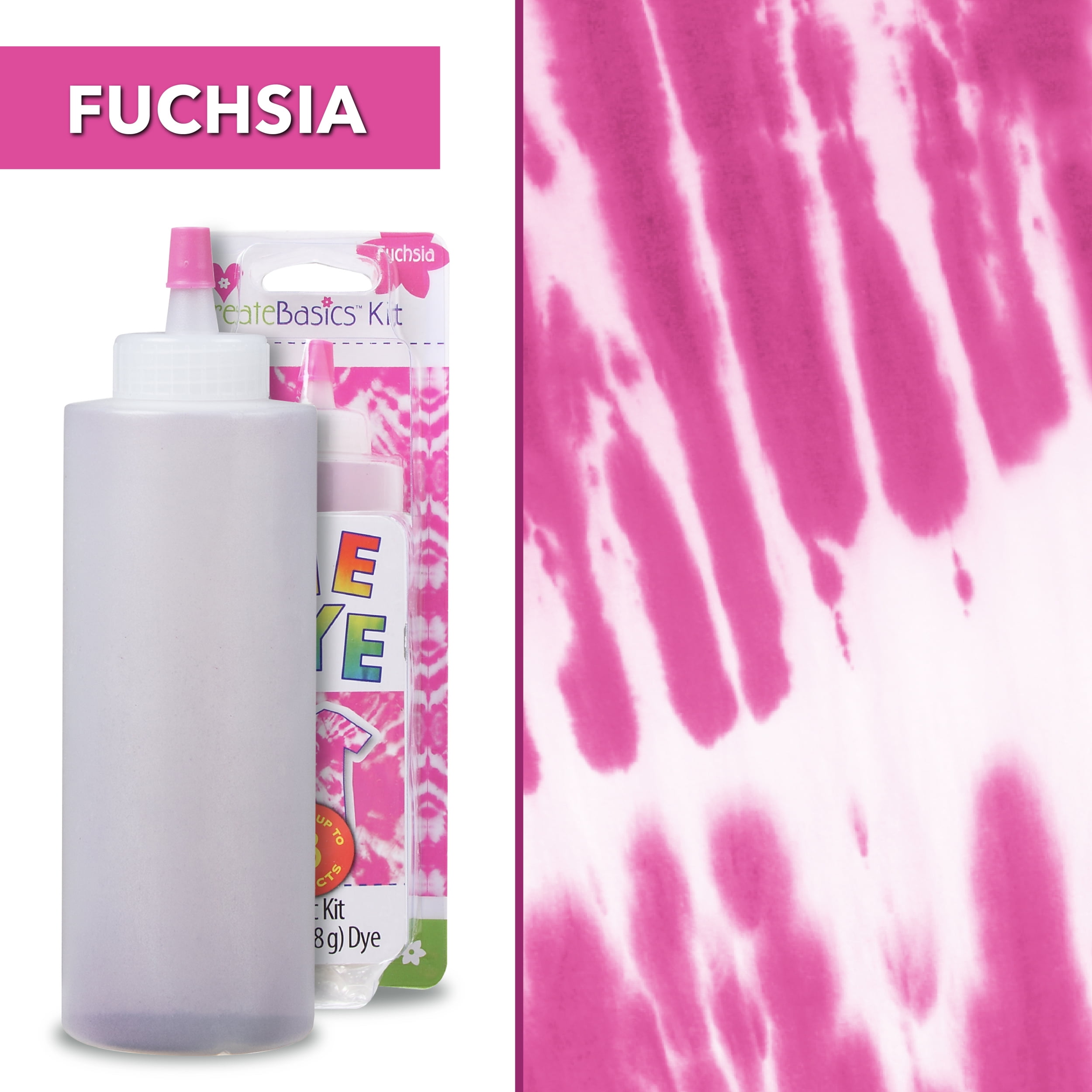 (3 pack) Create Basics Fuchsia Tie Dye Kit - 1 Color, 4 fl oz, Fabric Dye