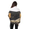 thumbnail image 4 of FORMRS Womens Scarf Winter Soft Long Big Warm Shawls Wrap Tassel Scarves, Retro Halloween Cat, 4 of 9