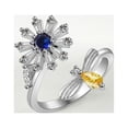thumbnail image 1 of Anillos ajustables para mujer, anillos con piedra natal, circonita cúbica, antiansiedad, anillos giratorios de flores y abejas, anillos de meditación calmantes para niñas, regalos de joyería de cumpleaños y Navidad, alivia el aburrido TDAH, ansiedad, autismo oso de fresa Electrónica, 1 of 2