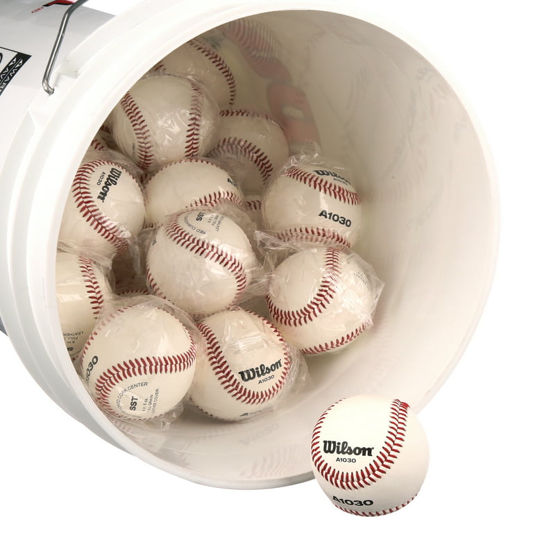 Wilson A1030 Champion Series SST Baseball, 36 Baseballs in a Bucket 