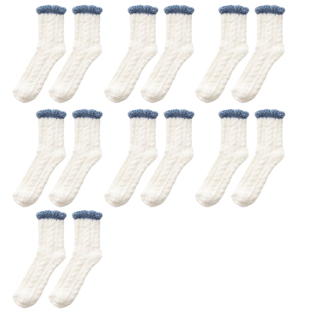 Bienvenido Calcetines cálidos y suaves de felpa, calcetines de microfibra esponjosos, calcetines resistentes a la intemperie, calcetines informales para dormir en casa, calcetines acogedores y