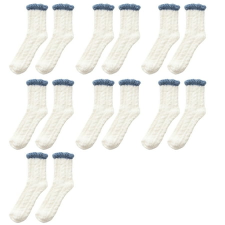 

Warm Soft Plush Slipper Socks Fluffy Microfiber Socks Weatherproof Boot Crew Socks Casual Home Sleeping Fuzzy Cozy Socks