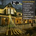 thumbnail image 4 of Luces navideñas al aire libre, modos de iluminación de 12.6 pies, luces de cascada para Navidad, adornos navideños para patio, luces navideñas para Tree House Holida, 4 of 5