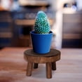 thumbnail image 6 of Patio New Display Flower Succulent Indoor Outdoor Plant Stand Shelf Wooden Stool Flower Pot Holder Flower Pot Base WOOD M, 6 of 8