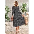 thumbnail image 4 of OUSIMEN CA Robe Décontractée Imprimée à Taille Fermée pour Femmes Printemps et Été 2023, 4 of 5