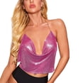 thumbnail image 1 of Intimates Women's Metal Sequins Open Back Halter Top Vest, 1 of 4