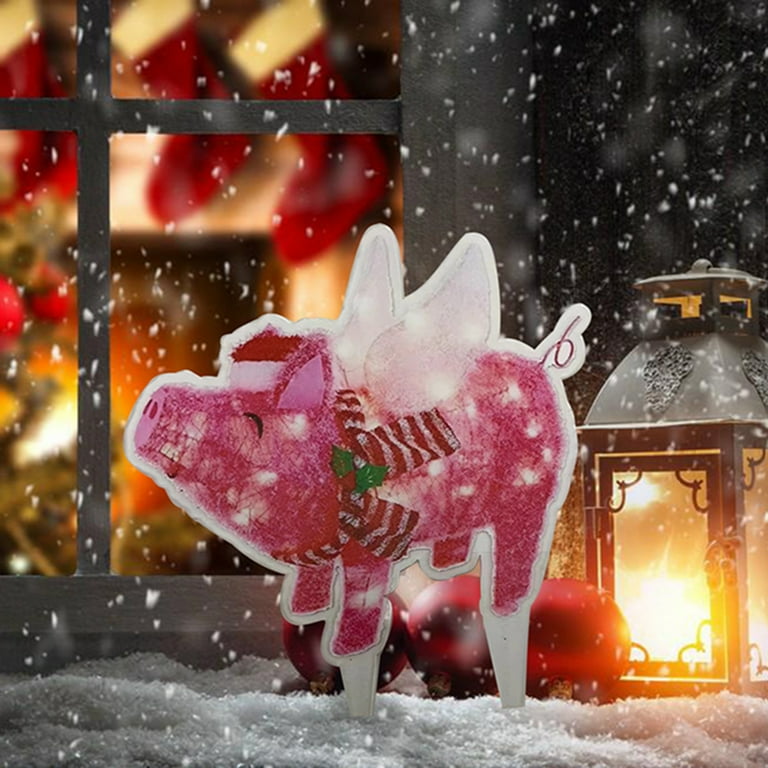 Pig Outdoor Christmas Decoration