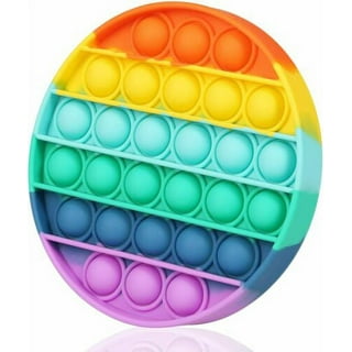Necano 4 Pack Rainbow Pop Fidget Toy, Push Pop Bubble Fidget Sensory Toy  for Kids and Adults, Fidget Popper Stress Reliever- 4 Shapes Sensory Fidget  Poppers – Circle, Square, Rainbow, Heart 