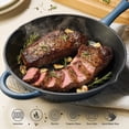 thumbnail image 2 of Tramontina Mesa Enameled Cast Iron Skillets, 10 Inch Frying Pan - Blue, 2 of 9