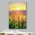 thumbnail image 3 of wall26 Canvas Print Wall Art Vibrant Sunset Sky Mountain Range Forest Nature Wilderness Photography Realism Decorative Landscape Relax/Calm Zen Multicolor for Living Room, Bedroom, Office - 16"x, 3 of 5