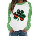 thumbnail image 2 of Qiopertar Mode Femmes Imprimé Col Rond Pull Tops Manches Longues Blouse Confortable Chandail en Molleton Offres de la Semaine Liquidation Moins de 5$ jusqu'à 90 % de Réduction, 2 of 4