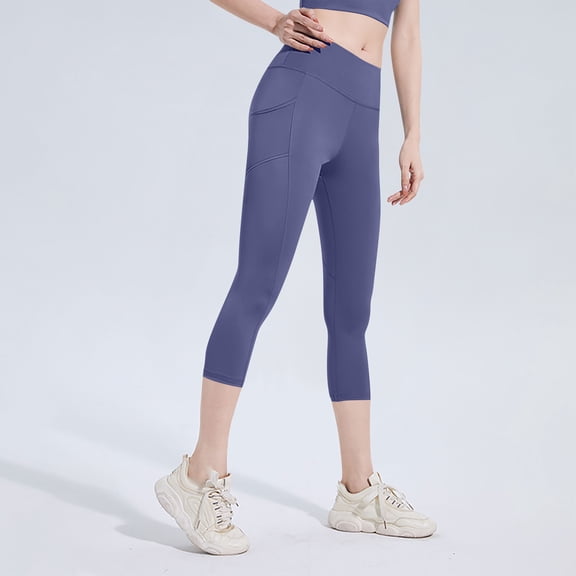 Neewe Workout Leggings for Women ,Capris High Waisted Tummy Control Yoga Pants for Workout Running