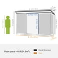 thumbnail image 3 of Outsunny 6' x 8.5' Garden Storage Shed with Skylight, Metal Outdoor Shed Tool House with Double Doors for Patio Yard, Grey, 3 of 9