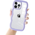 thumbnail image 6 of for iPhone 15 Case Cute Girly Silicone Clear Kawaii Curly Wave Frame Shape Soft Flexible Shockproof Hybrid Phone Cases for iPhone 15 Pink, 6 of 14