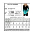 thumbnail image 3 of DYMADE Women Blouse 3/4 Sleeve V Neck Gradient Print Tops T Shirt, 3 of 4