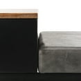 thumbnail image 5 of SAFAVIEH Maruka Upholstered Bench with Pull-Out Drawer, Lt Brown/Grey, 5 of 13