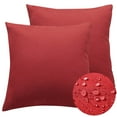 thumbnail image 4 of Topchances 18” x 18” Outdoor Waterproof Red Solid Polyester Throw Pillow Covers (4 Count), 4 of 13
