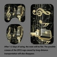 thumbnail image 5 of Musical Notes Piano Key Music Shower Curtain Waterproof Cloth Polyester Bath Curtain Bathtub Curtains, Bathroom Carpet Bath Mat Toilet Rugs, Modern Bathroom Decor, Black & Gold, 5 of 6