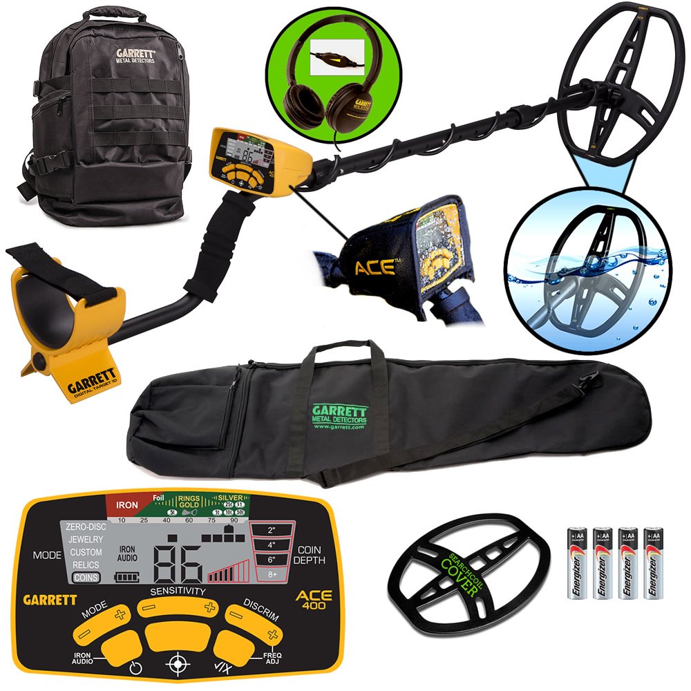 Garrett ACE 400 Metal Detector with 50" Travel Bag