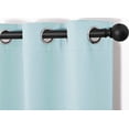 thumbnail image 4 of Window treatment curtain thermal insulated blackout size 28" wide X 36" length for kitchen bathroom décor short window 1 panel light blue color top grommet K30, 4 of 4
