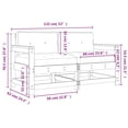 thumbnail image 4 of vidaXL Chaises de Jardin avec Coussins 2 Pcs Blanc Bois Massif Pin, 4 of 5