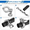 thumbnail image 4 of Uxcell Tri Sanitary Clamp Single Pin, 2Set Heavy Duty 304 Stainless Steel Clamp Sanitary Fittings with Wing Nut Silicone Gasket for Ferrule TC Tube OD 2.5", Silver, 4 of 7