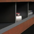 thumbnail image 5 of Sauder Via Wood & Fabric Credenza Hutch in Classic Cherry/Soft Black, 5 of 10