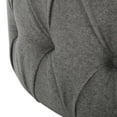 thumbnail image 5 of SAFAVIEH Charlene Modern Glam Solid Tufted Cocktail Ottoman, Grey, 5 of 8