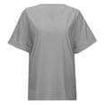 thumbnail image 4 of Women's Summer Short Crop Top Bat Wing Sleeve Shirt Fashion V Neckwear See Tunics Long Layering Top plus Size Tunic Blouse Cute plus Size Blouses Womens Fancy Tops plus Size Outfits for Women Womens, 4 of 4