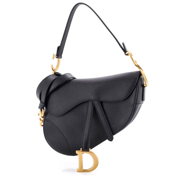 Pre-Owned Saddle Handbag with Strap Leather Medium By Rebag