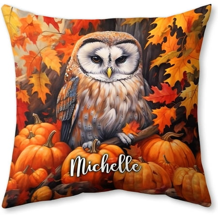 

Personalized Owl Pillow (Owl 14)