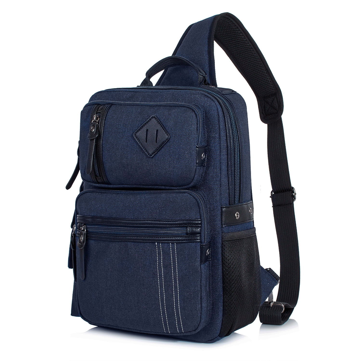 TOPERIN Messenger Bag Outdoor Cross Body Bag Sling Bag Shoulder Bag Polyester Dark Blue