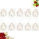 thumbnail image 3 of 10 clips creativos de papel con forma de hoja de tortuga, marcapáginas, portátiles (oro rosa), 3 of 7