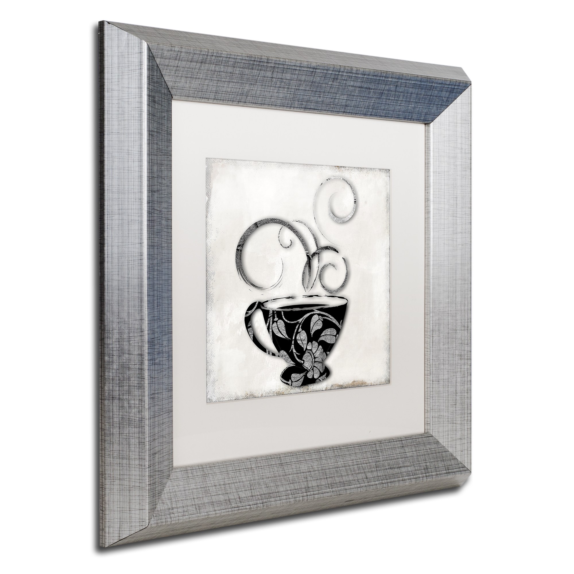 Trademark Fine Art "Silver Brewed 1" Canvas Art by Color Bakery, White Matte, Silver Frame