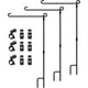 thumbnail image 1 of Soporte para bandera de jardín, soporte para mástil de bandera de jardín de primera calidad, pintura metálica con recubrimiento en polvo resistente a la intemperie con un clip de tigre y dos topes de, 1 of 3