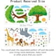 thumbnail image 2 of Calcomanía de pared de animales del bosque coloridos, jirafa, elefante, león, cebra, árbol, sol, nubes, arte de pared para habitación infantil, decoración de jardín de infancia, 2 of 9