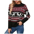 thumbnail image 1 of Zhanying Tenues d'Automne Mignonnes pour Femmes Col Rond Christmas Christmas Mode Cadeau de Noël pour Elle Chandail pour Femme, 1 of 8