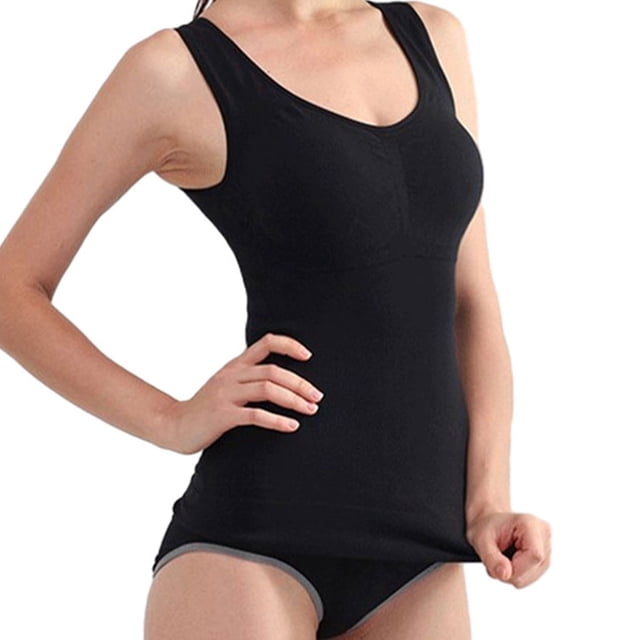 Sonducket Chaleco adelgazante para mujer, para ejercicio, Fitness, Jogging, entrenamiento, soporte de pecho, Tops, ropa deportiva mezclada de Camisetas sin mangas Negro METRO